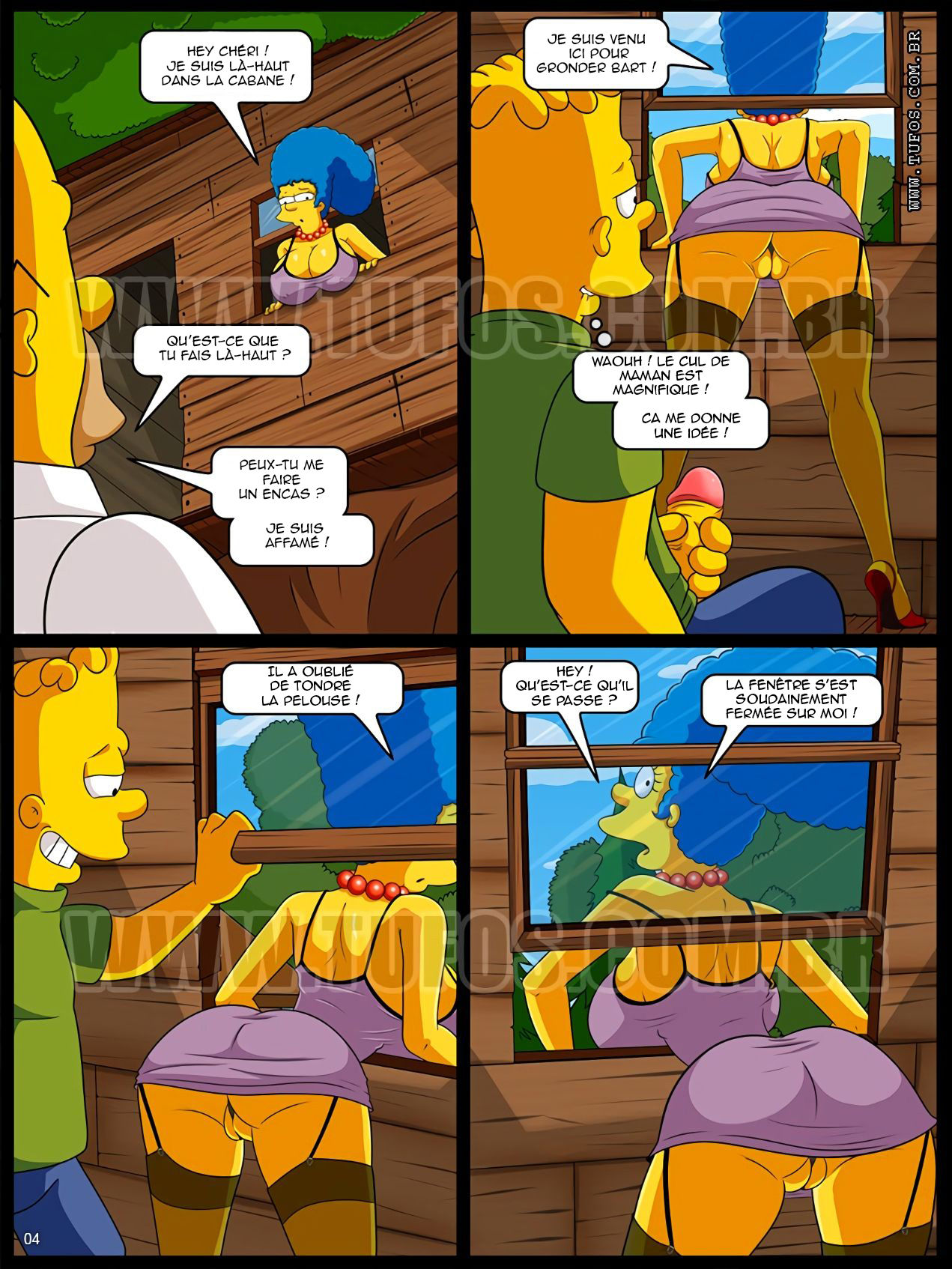 The Simpsons Grimp E Dans La Cabane Page Comic Porn Xxx