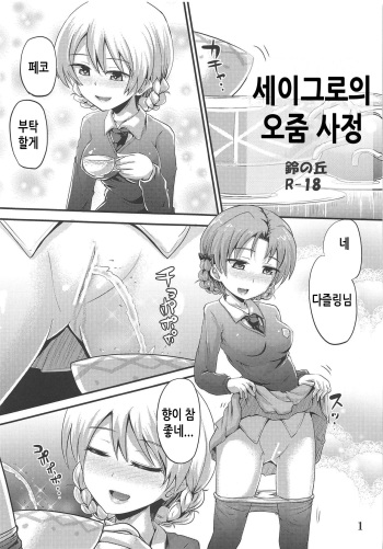 (Panzer Vor! 12) [Suzu no Oka (Homare)] St. Glo no Oshikko Jijou | 세이그로의 오줌 사정 (Girls und Panzer) [Korean] [TeamHT] cover