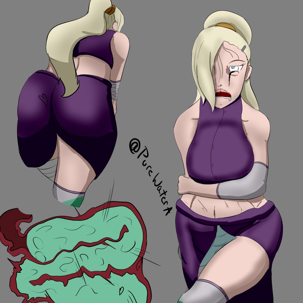 Ino Yamanaka Gets Anal Slimed page 7 full