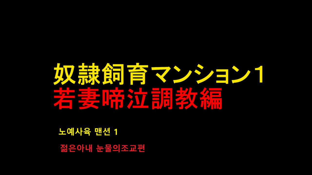 Dorei Shiiku Mansion 1 Wakazuma Teikyuu Choukyou Hen | 노예사육 맨션 1 젊은아내 눈물의조교편 page 1 full