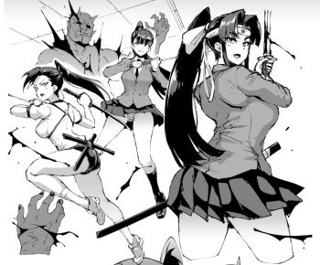 [煌野一人] 黒髪ポニテツリ目JK退魔部ラクガキ 5, 6 (sample) cover