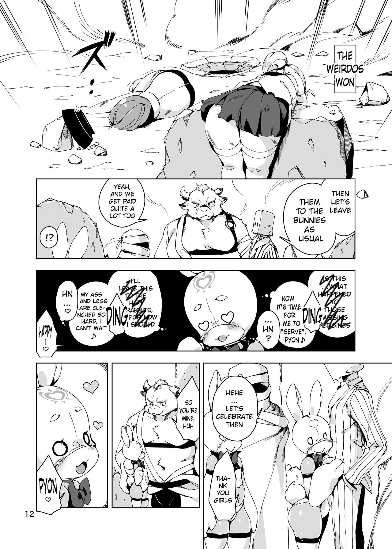 Happy Bunnys e Sennyuu! -Inran Ero Usagi-ka Suit- page 12 full
