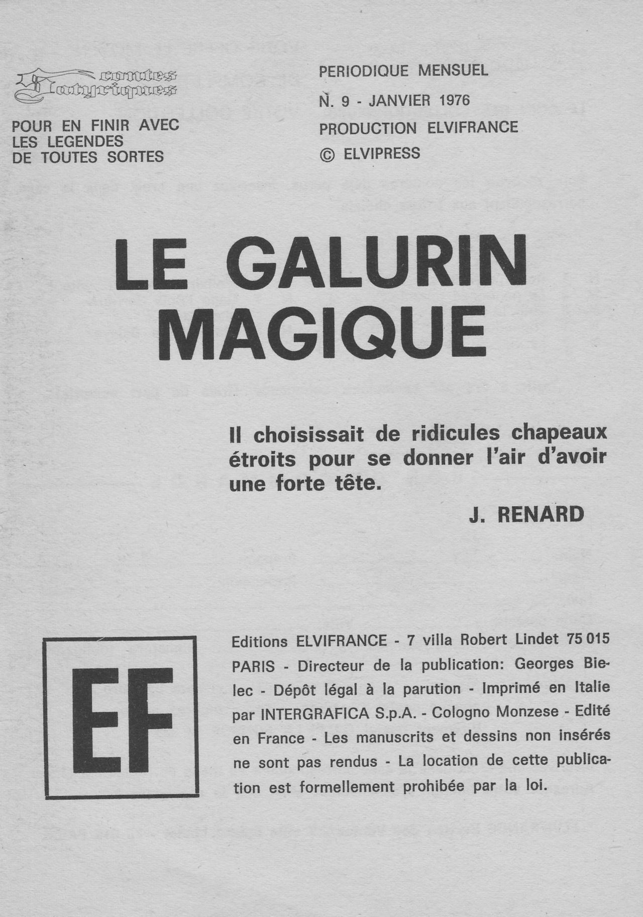 Elvifrance - Contes satyriques - 009 - Le Galurin magique page 3 full
