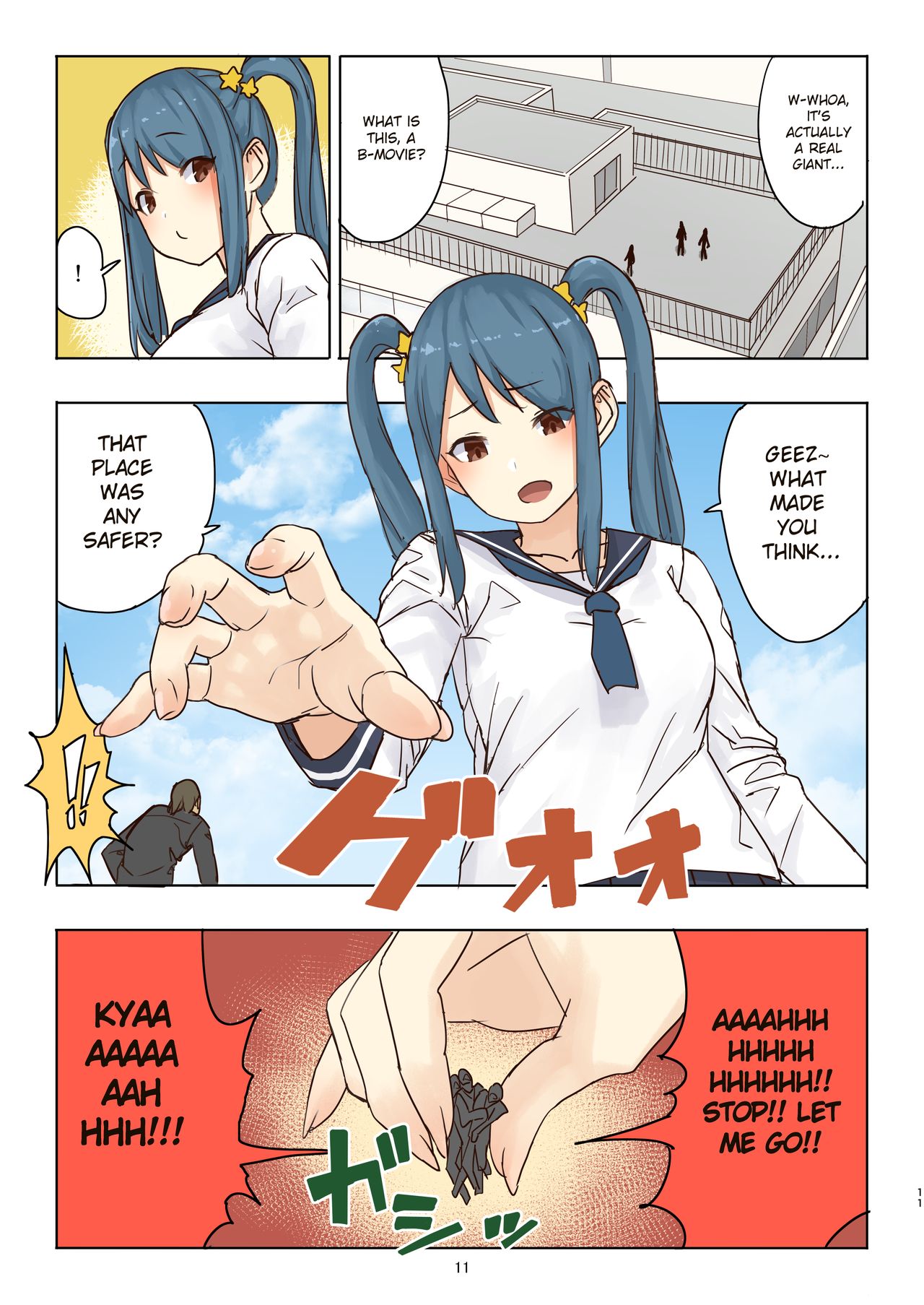 Zankoku Kyodai Musume Fondue-chan no Ecchi na Gyakusatsu 丨Cruel Giantess Fondue-chan's Sexy Slaughter Time page 11 full