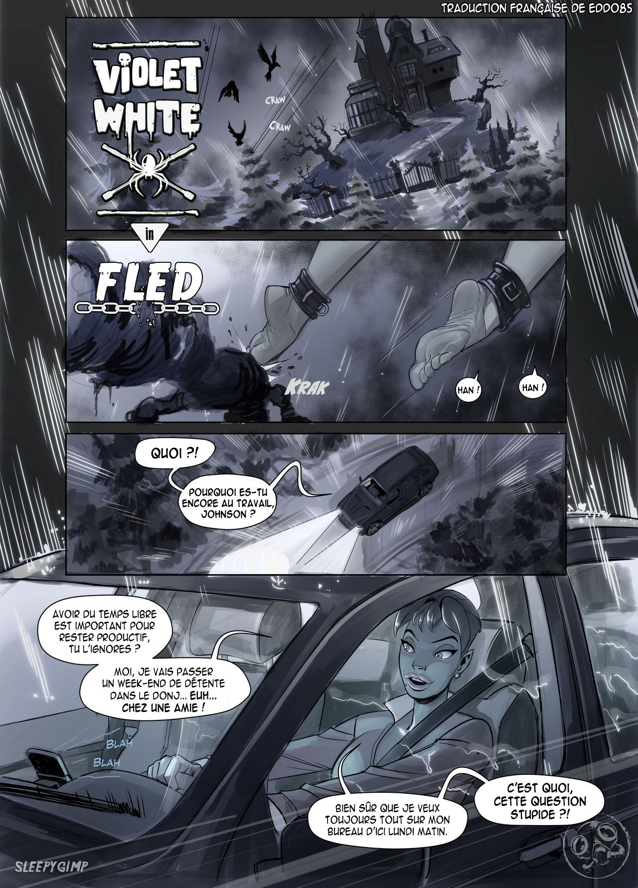 Violet White in Fled page 1 full