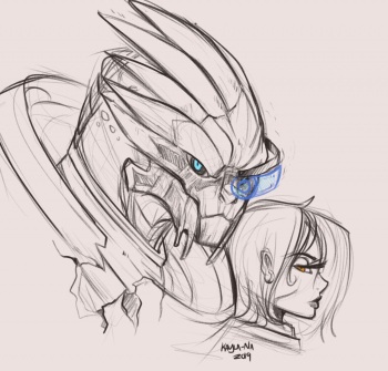 [Kayla-Na] Shepard X Garrus (Mass Effect) cover