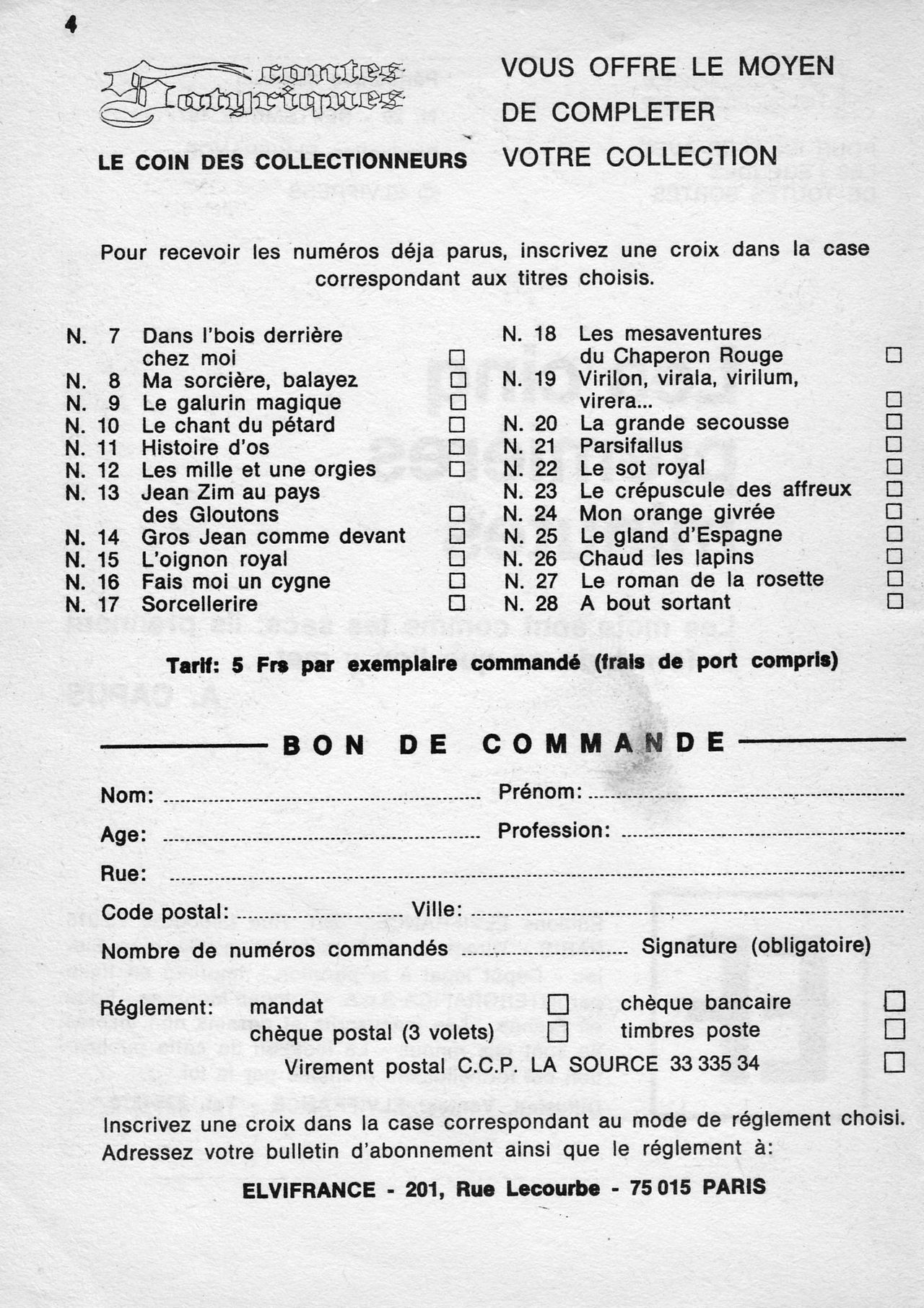 Elvifrance - Contes satyriques - 029 - Les cinq premières minutes page 4 full