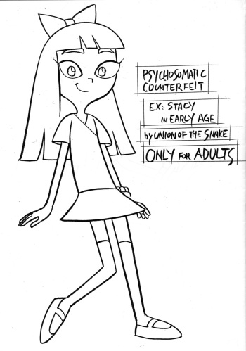[Union Of The Snake (Shinda Mane)] Psychosomatic Counterfeit Ex: Stacy in Early Age (Phineas and Ferb) cover