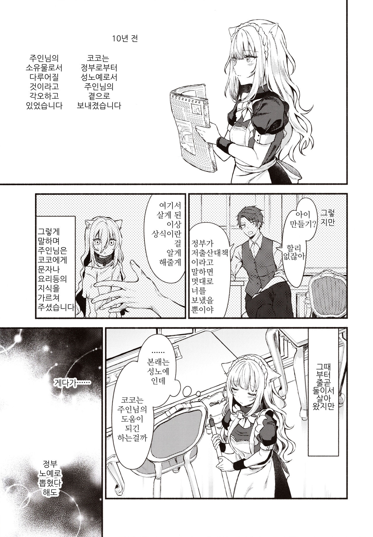 Moto Dorei no Nekomimi Maid to Shiawase Ecchi Suru Hon | 전 노예의 네코미미 메이드와 행복한 엣찌하는 책 page 6 full
