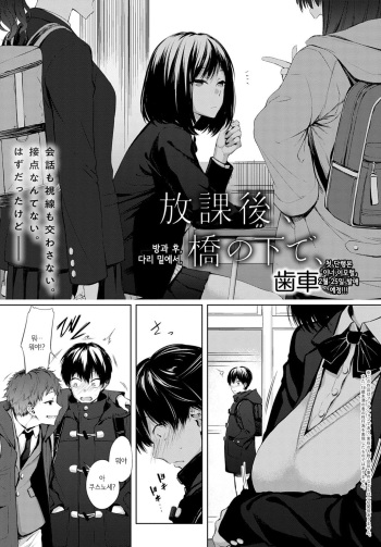 [Haguruma] Houkago, Hashi no Shita de, | 방과 후, 다리 밑에서, (COMIC Anthurium 2020-02) [Korean] [Digital] cover