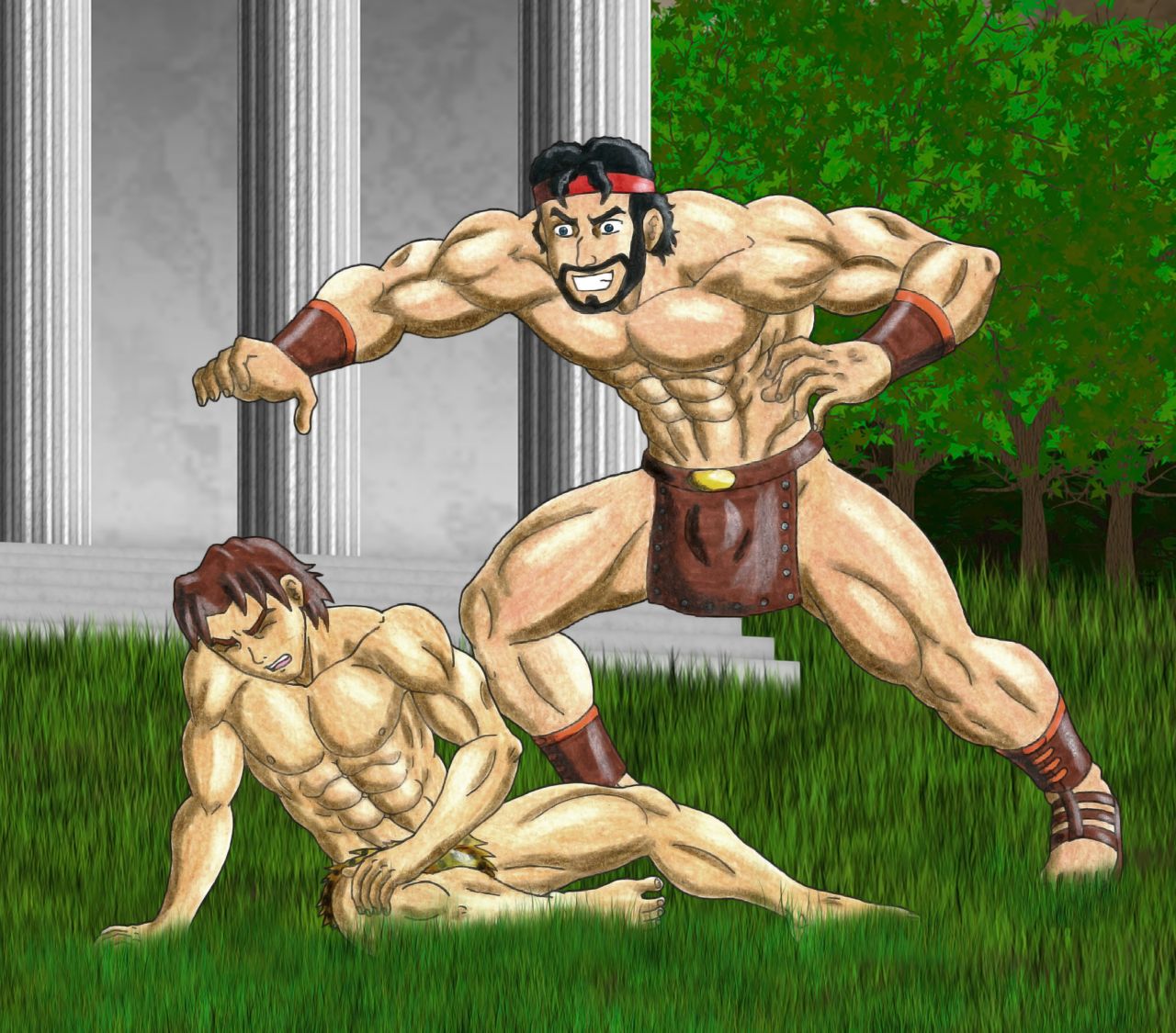 Hercules vs Korak Comic in process page 12 full