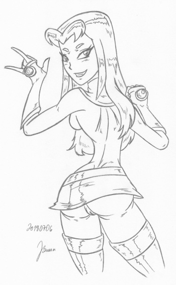 Blackfire_Teen Titans_Sketches work_1 cover