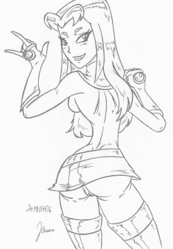 Blackfire_Teen Titans_Sketches work_1
