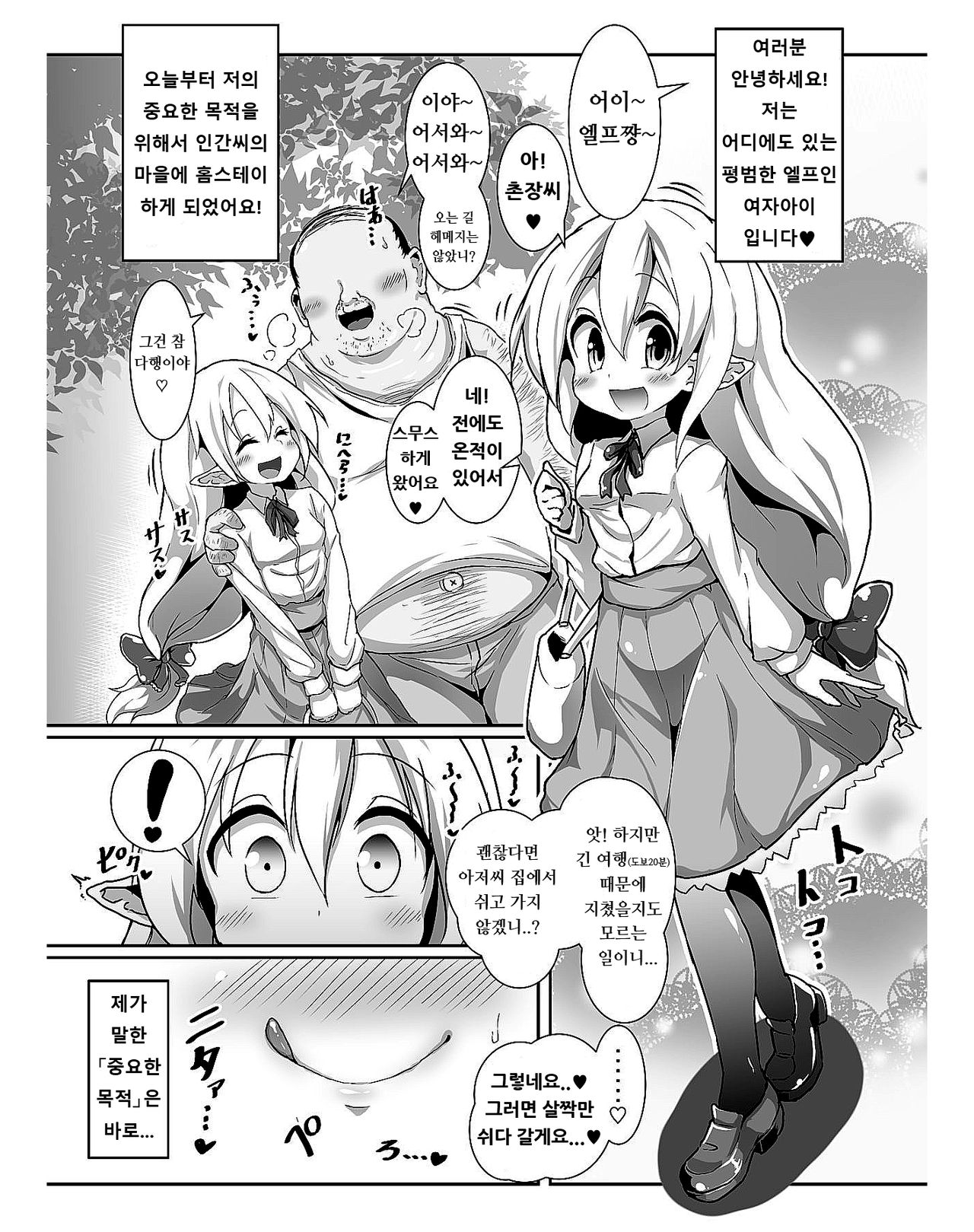 Inran Loli Elf-san no Tanetsuke Homestay | 음란 로리엘프씨의 씨뿌리기 홈스테이♥ page 3 full