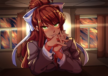 [Niseworks] Monika Twitter Strip Tease Series (Doki Doki Literature Club) cover