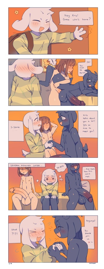 [crybleat] Asriel Gangbang(Deltaune) cover