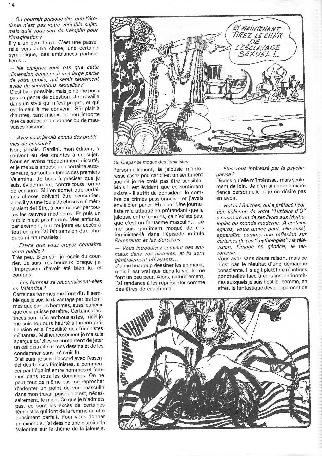 CREPAX - Les cahiers de la bande dessinée n°52 page 12 full