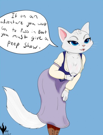 [DontFapGirl] Dulcinea showing a little fur (The Adventures of Puss in Boots) cover