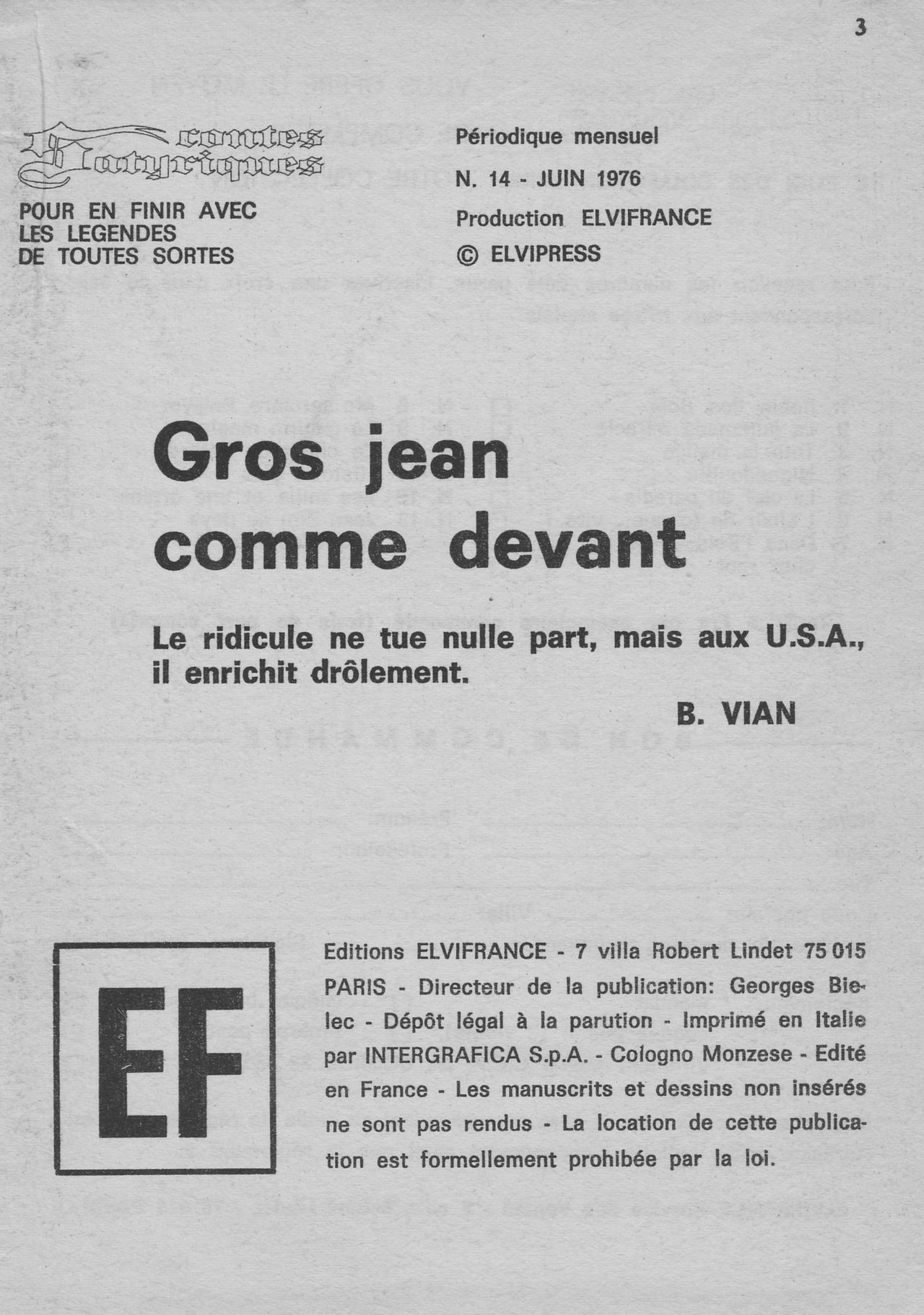 Elvifrance - Contes satyriques - 014 - Gros Jean comme devant page 3 full