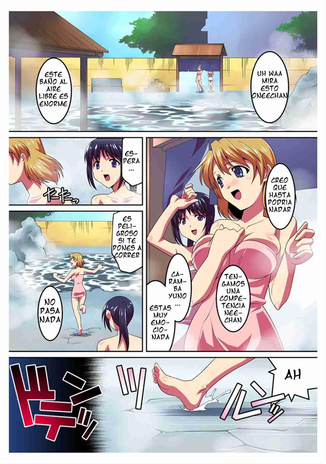 Saimin Onsen no Mesushimai ni Maibyou Gattai Double Piston!! | Las hermanas en el onsen hipnotico. Dos movimientos de piston por segundo page 4 full