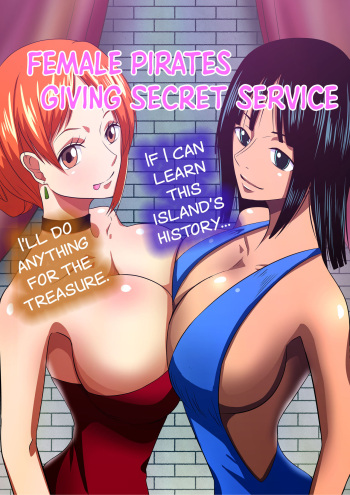 [Q Doujin] Onna Kaizoku ga Himitsu no Settai (One Piece) [English] [biribiri] cover