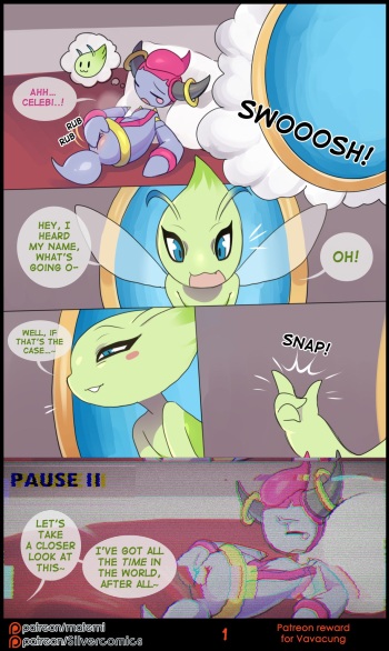 [Matemi] Time and Space (Celebi x Hoopa) [Silver Soul Patreon reward for Vavacung] (English) [Ongoing] cover