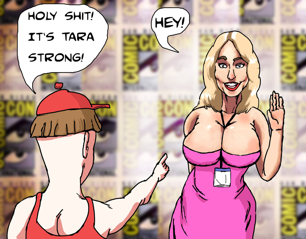 Tara Strong at the Comic-Con page 1 full