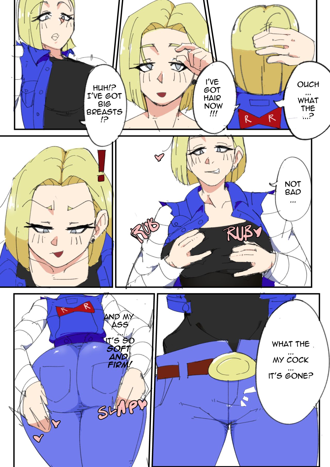 Android 18 & Master Roshi accidentally get their bodies swapped! page 2 full