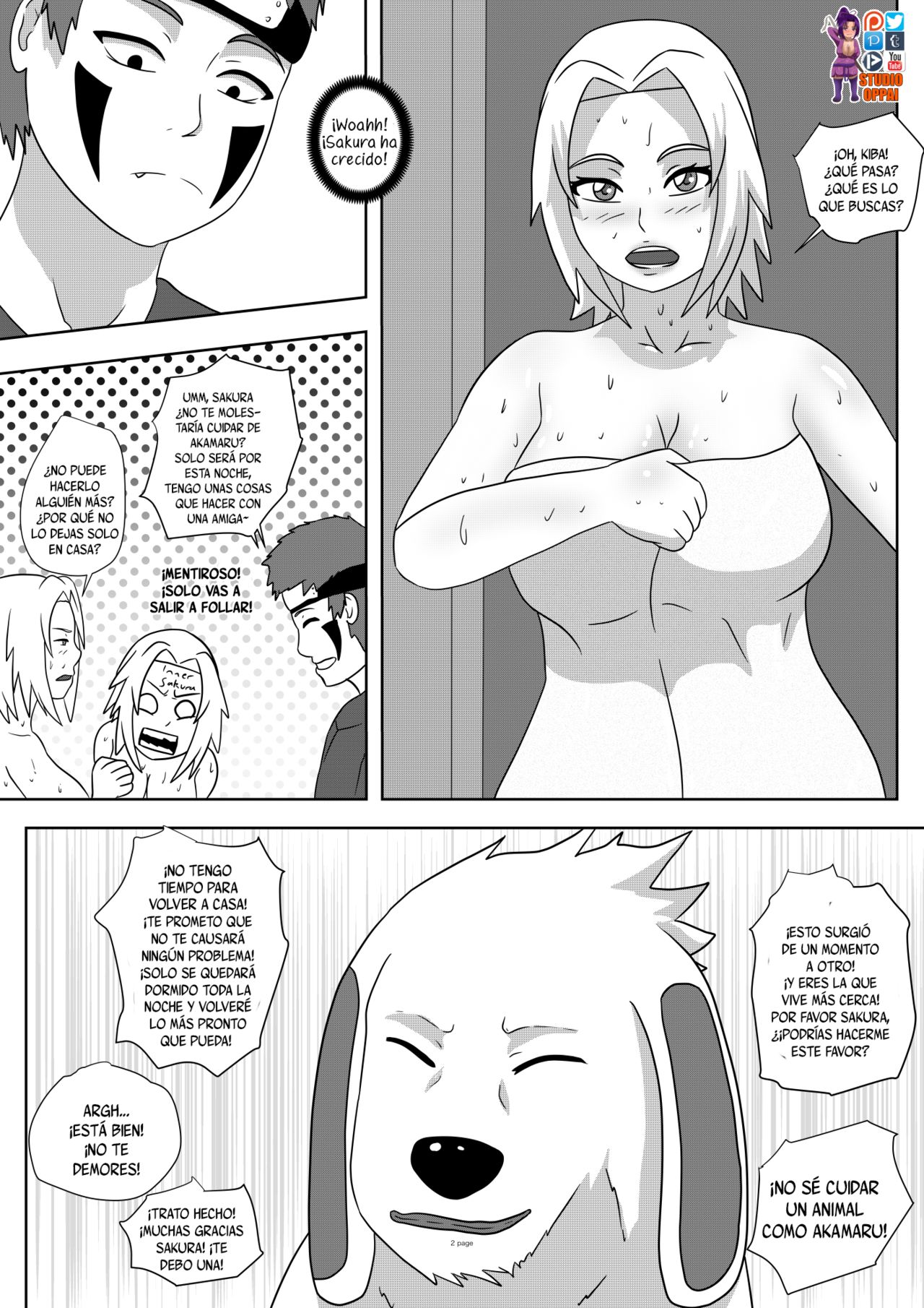 Sakura X Akamaru - Page 3 - Comic Porn XXX