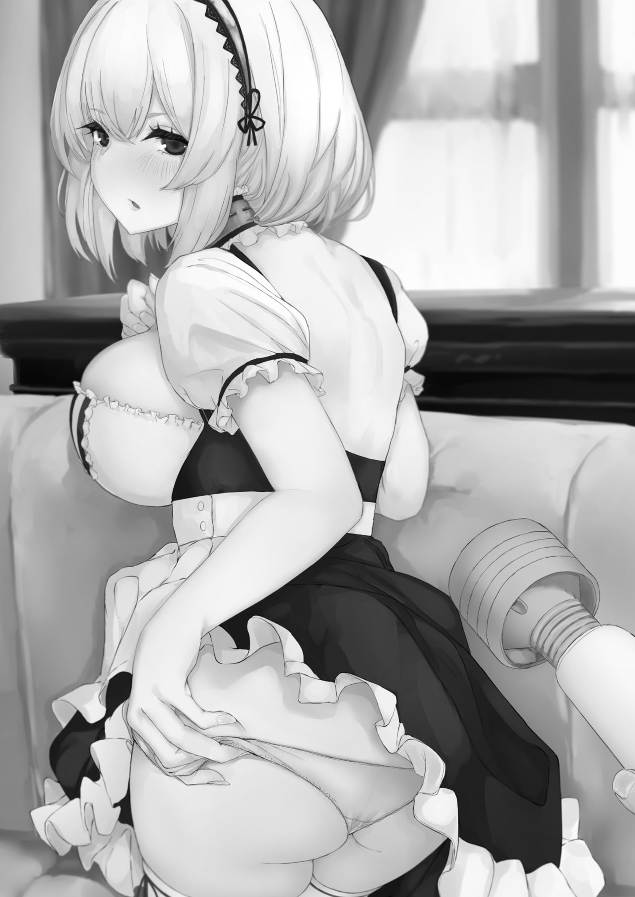 AzuLan Sousenkyo 1-i ni Natta Oppai no Ookii Ponkotsu Ero Maid ni Ecchi na Oshioki Shitetara Nagare de Honban Ecchi Shiteta page 3 full