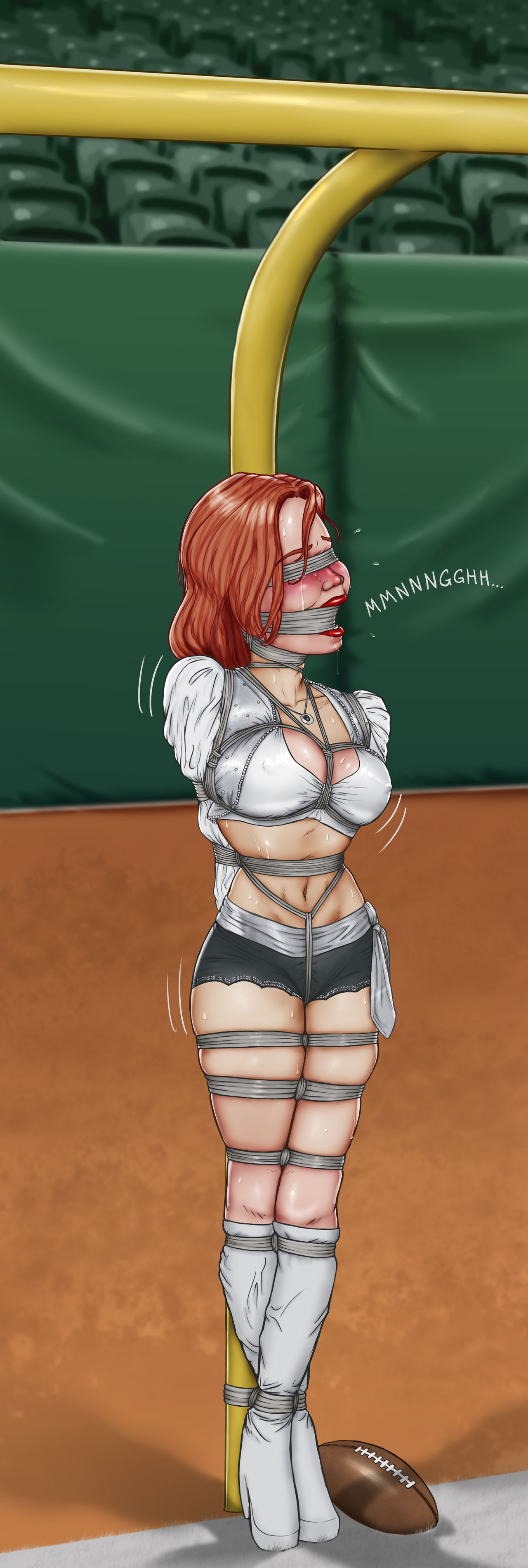 GirlsTrapped - American Football Cheerleader Bondage page 4 full