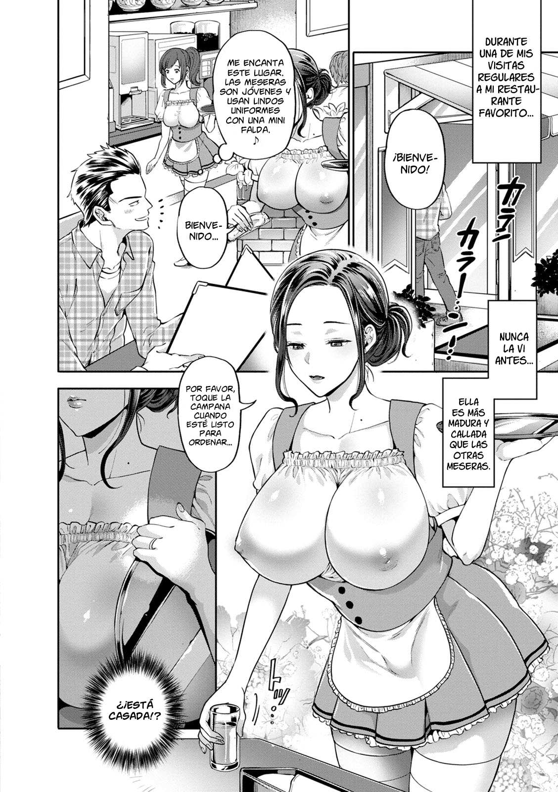 Hitozuma Waitress -Waisetsu Full Course- | Esposa Mesera -Indecente Comida Completa- page 2 full