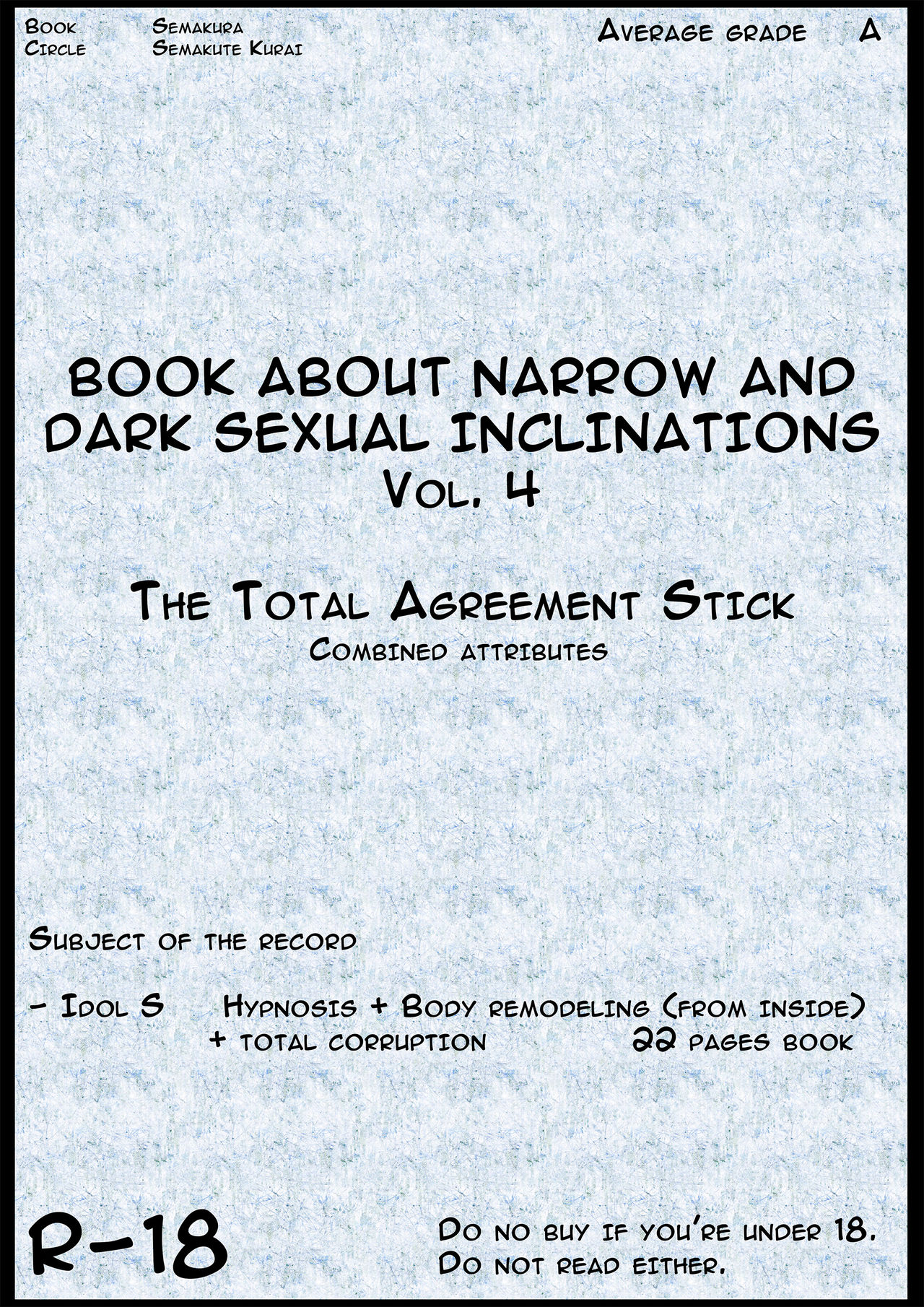 Book about narrow and Dark Sexual Inclinations Vol.4 page 1 full