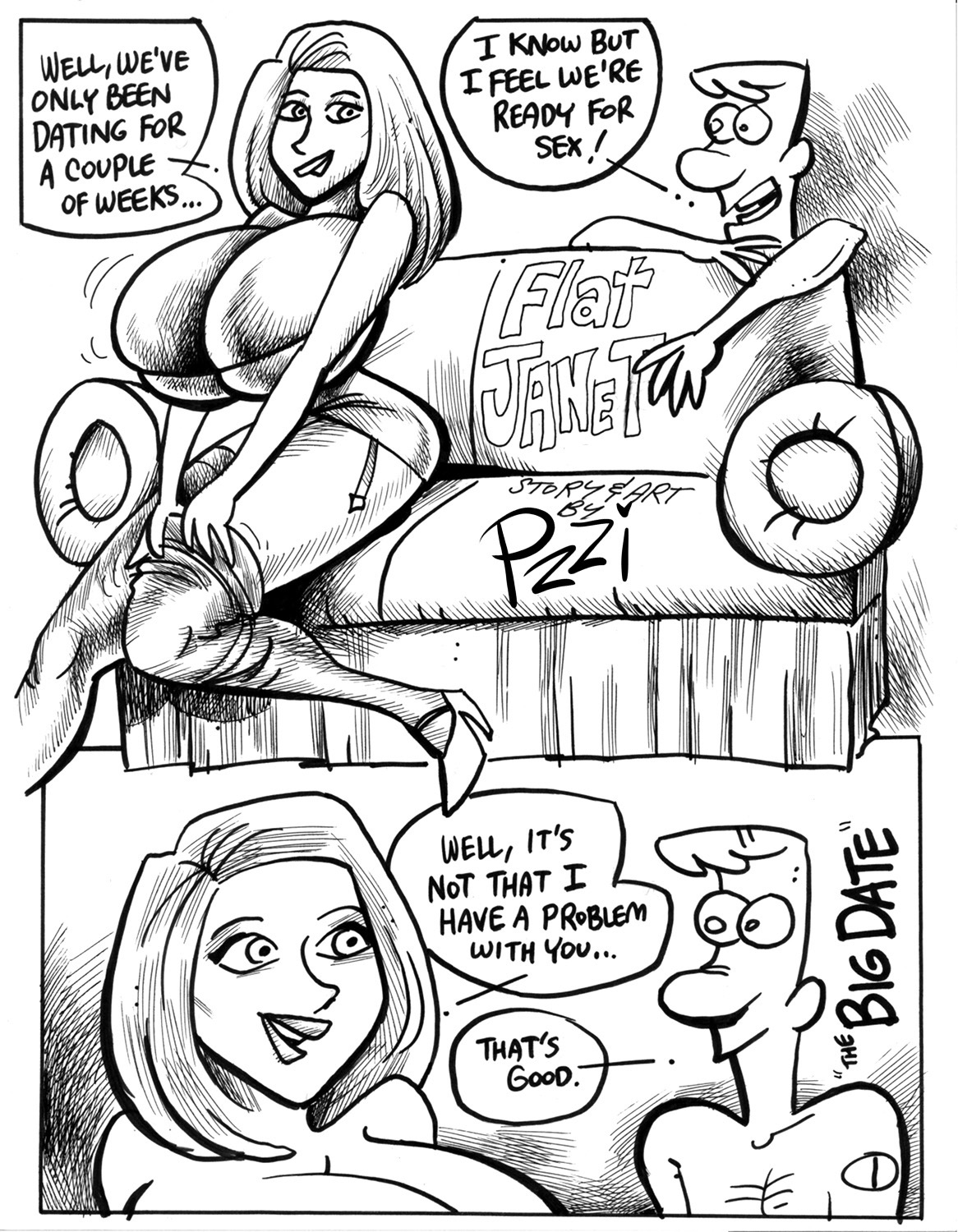 “Flat Janet” - stand alone comic 18 pages page 2 full