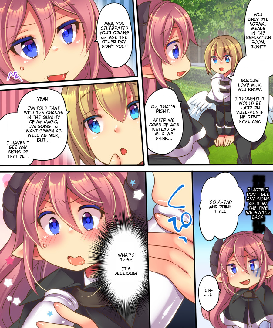 Soshite Tenshi-kun to Succubus-chan wa Irekawaru | Angel-kun and Succubus-chan are Swapped page 12 full