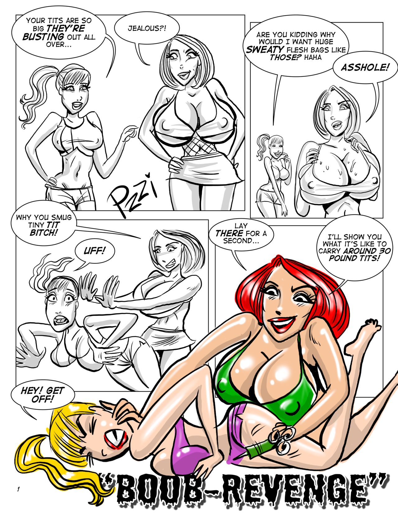 “Boob Revenge” 4 page  & “Tire Pump” 4 page page 1 full