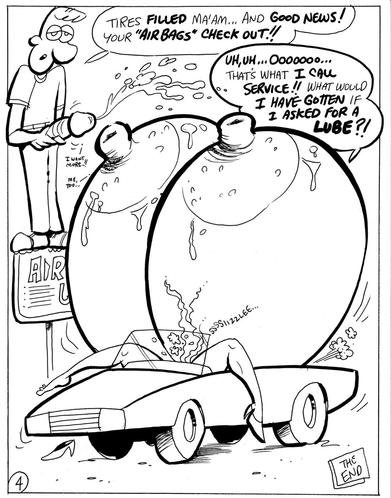 “Boob Revenge” 4 page  & “Tire Pump” 4 page page 8 full