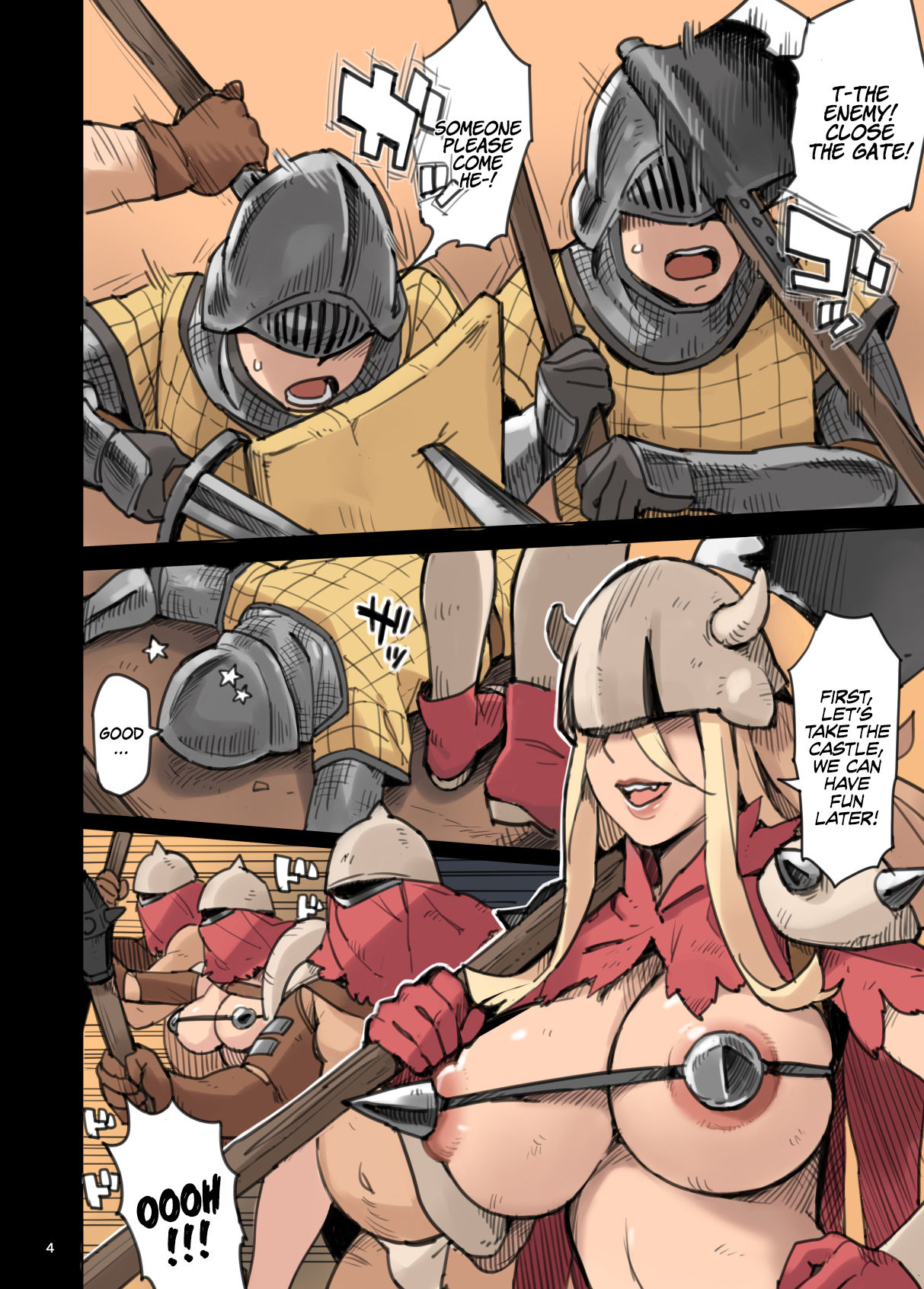 Shinryaku no Wild Ecchi Teikoku!! -Inran Dasshutsu Hen- | Raid from the Wild Sex Empire!! -Lewd Escape Part- page 4 full