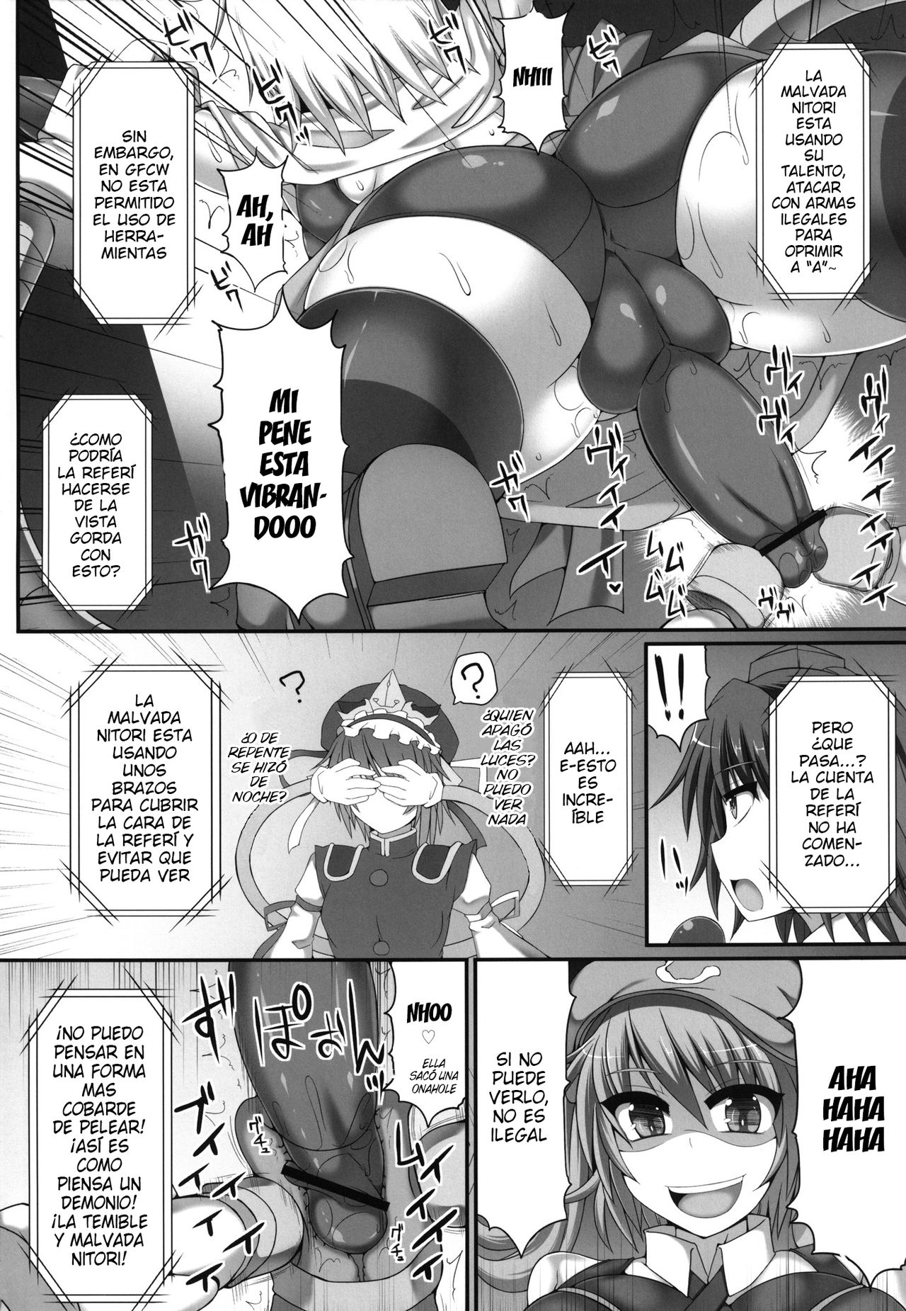 Gensoukyou Futanari Chinpo Wrestling 3 - Kamen Ningyou Tsukai "A" VS Devil Nitori page 11 full