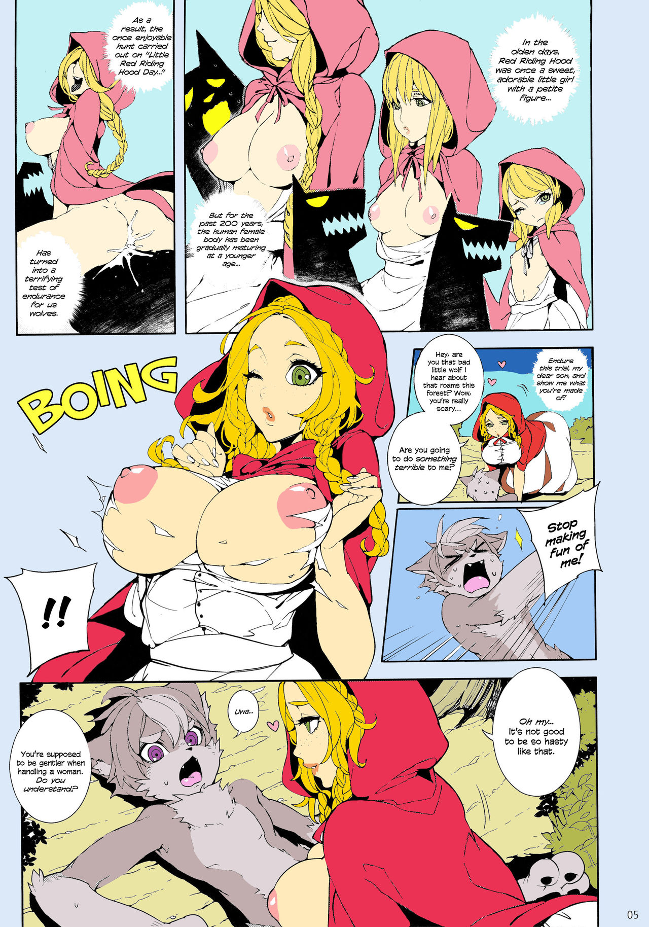 Childhood Destruction - Big Red Riding Hood and The Little Wolf page 6 full