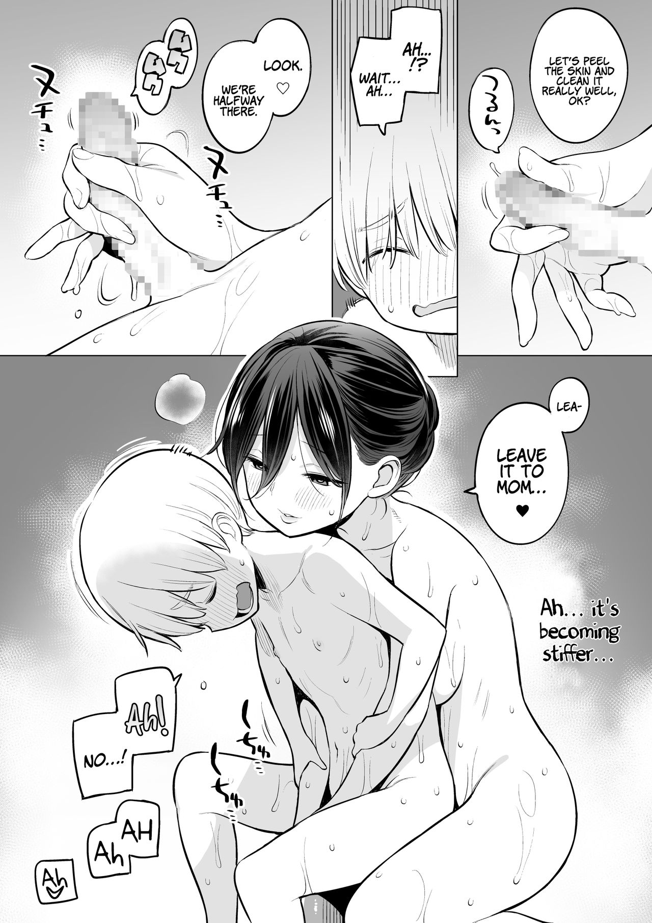 Okaa-san de Seitsuu Shichatta Ryouta-kun | Ryouta-kun Ejaculated for the First Time using His Stepmom page 12 full