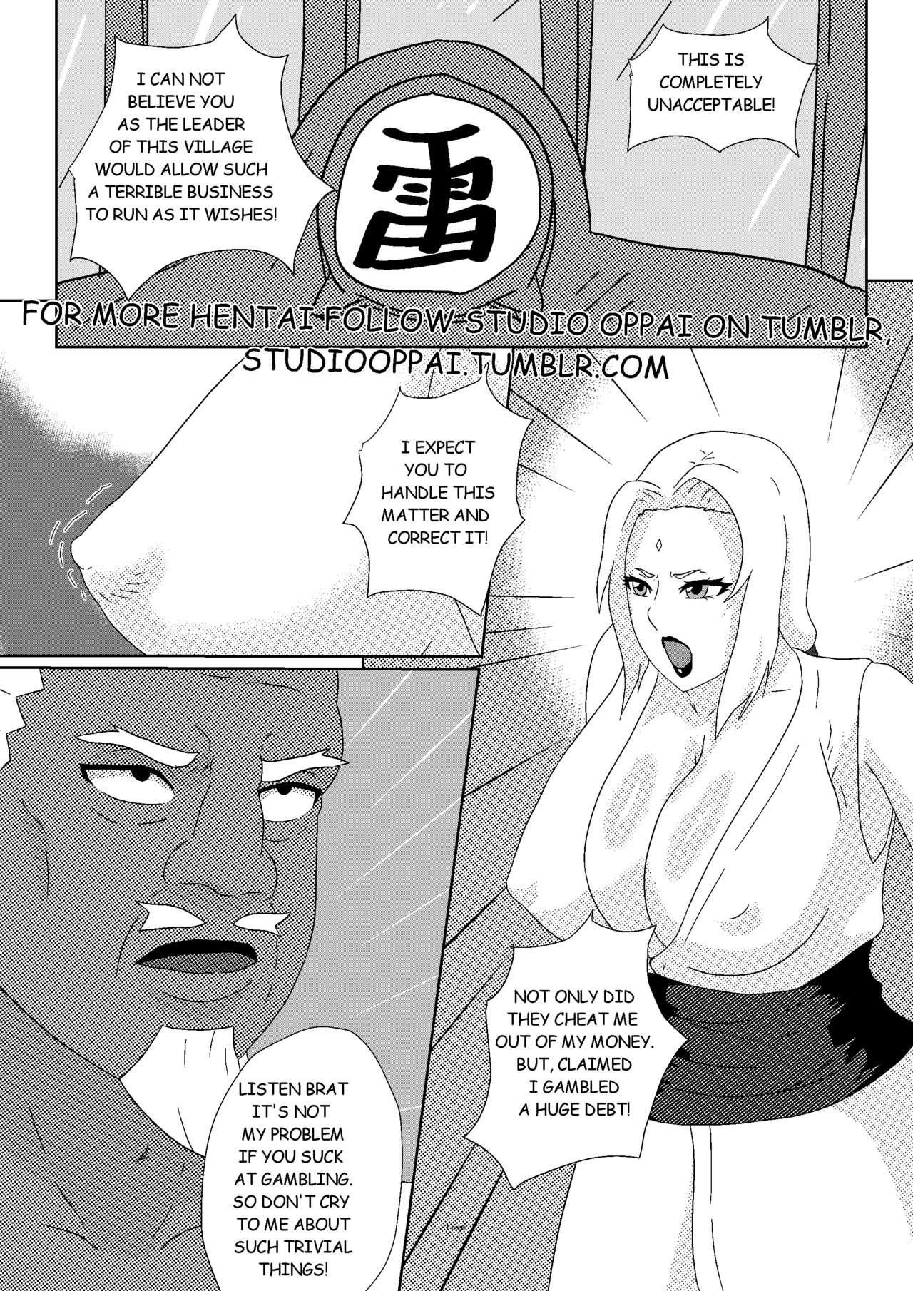 Tsunade's Lost Bet page 2 full