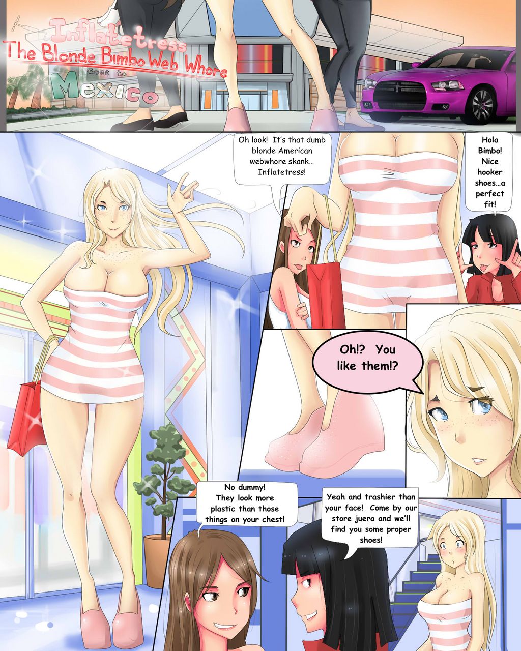 The Blonde Bimbo Web Whore goes to Mexico - Page 1 - Comic Porn XXX