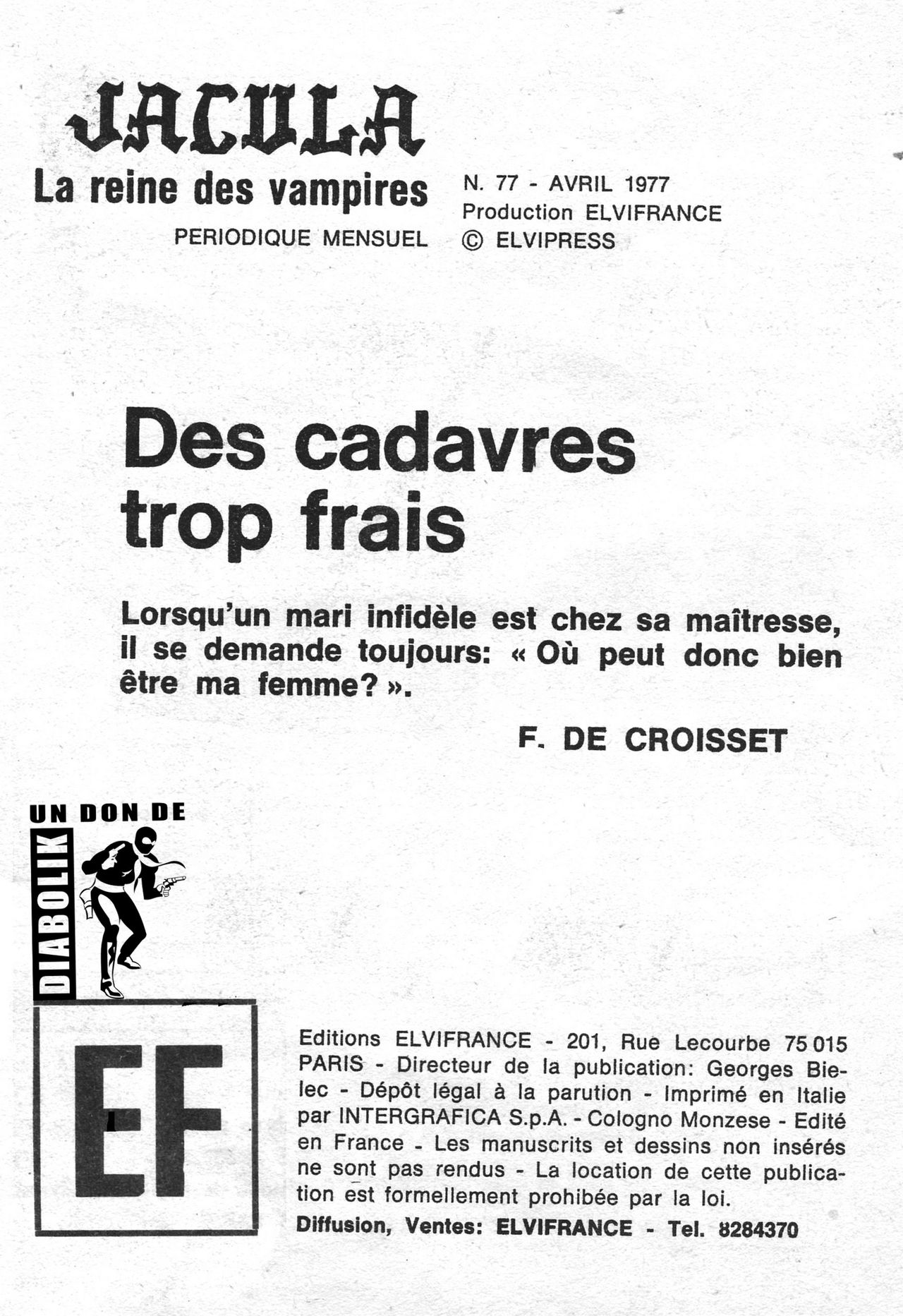 Elvifrance - Jacula - T077 - Des Cadavres trop Frais page 3 full