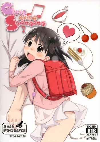 (SUPER26) [Salt Peanuts (Niea)] Girls keep Swinging (Yotsubato!) [English] [Colorized] cover