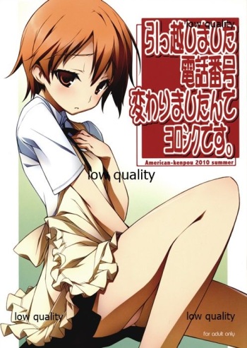 (C78) [American Kenpou (Kikuchi Seiji)] Hikkoshimashita Denwa Bangou Kawarimashitande Yoroshiku desu. (WORKING!!) cover