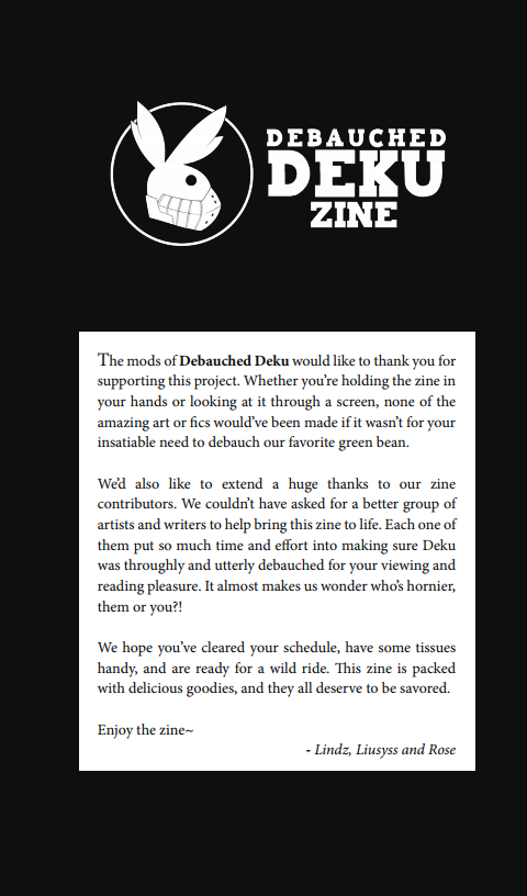 Debauched Deku: A Midoriya "Deku" Izuku R18 Fanzine page 2 full