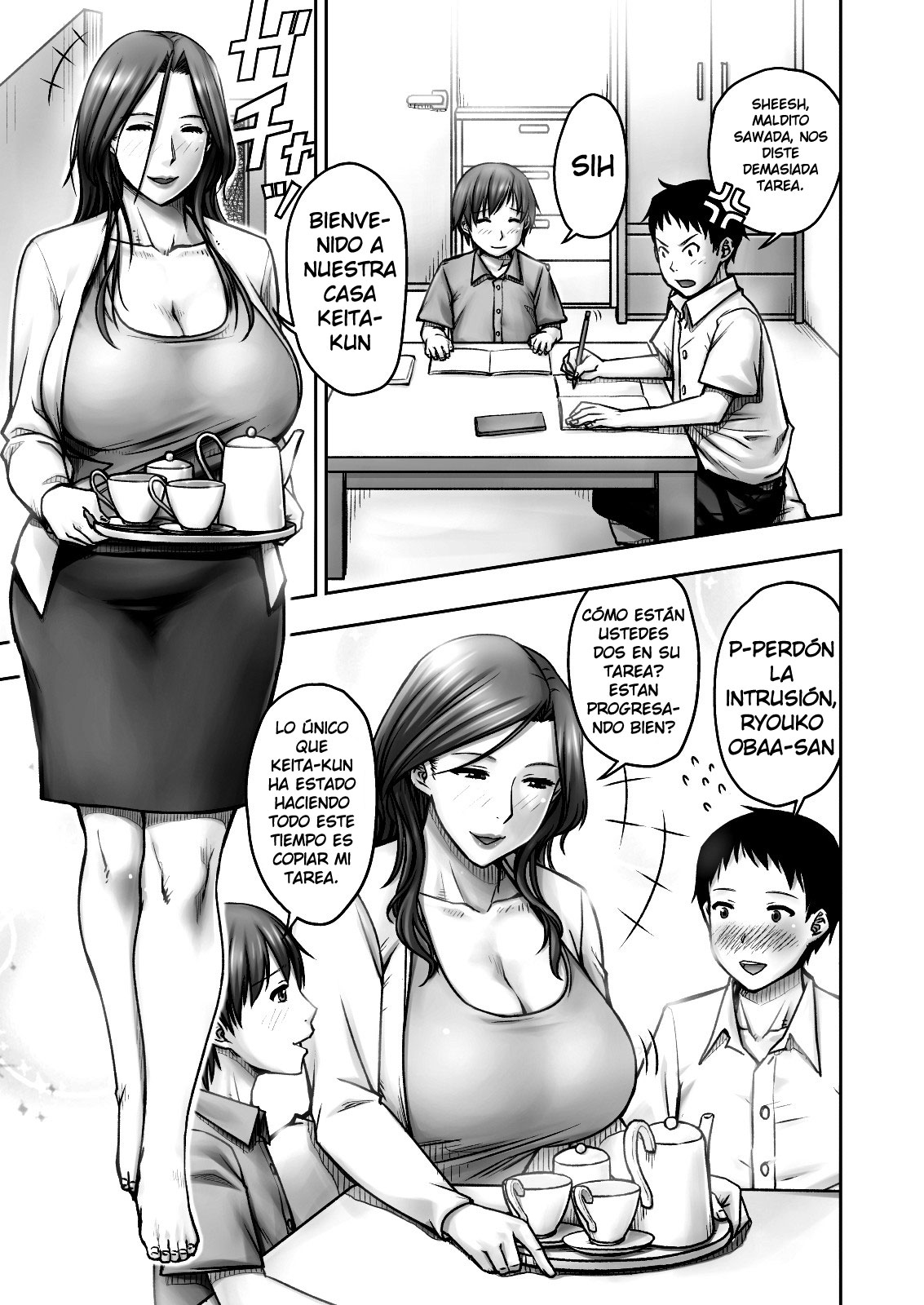 Akogare no Tomodachi no Okaa-san ni Itazura Shitara Gyaku ni Oishiku Taberareta | I Tried Playing a Prank On My Friend's Mom And Ended Up Being The One Pursued page 2 full