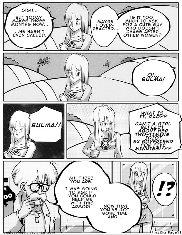 First Kiss   <DBZ, Dragon Ball, Vegeta, Bulma, Romantic, Romance> page 11 full