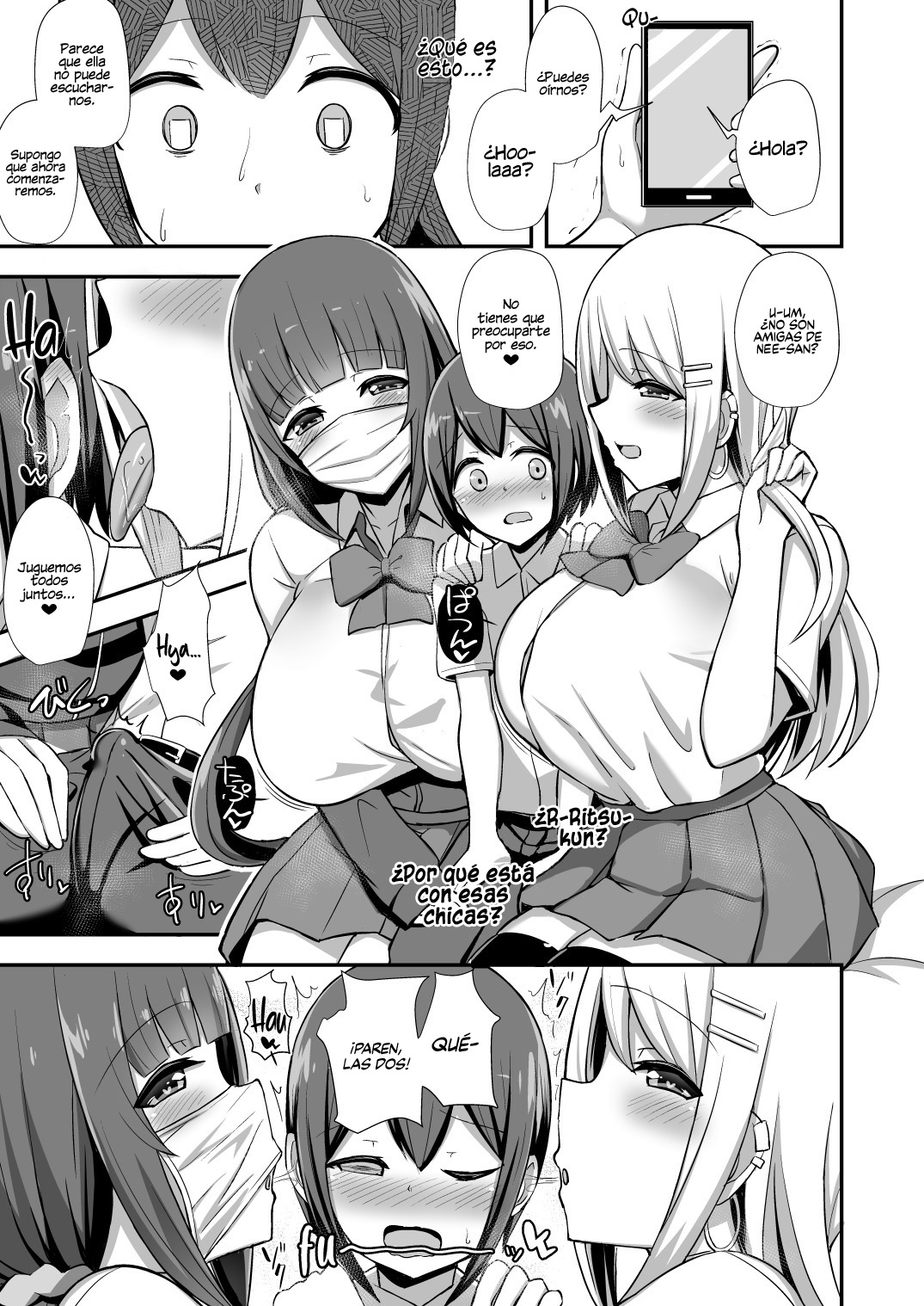 Fuuki no Haiboku -Dosukebe JK Gal Combi no Otouto Netori- | Caída de la moralidad -Hermano pequeño es robado por un dúo de obscenas estudiantes gyarus- page 8 full